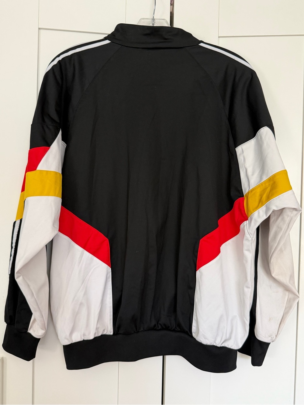 Adidas Men’s Black Retro Track Jacket with Red & Yellow Accents - Picture 4 of 6